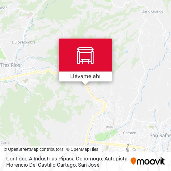 Mapa de Contiguo A Industrias Pipasa Ochomogo, Autopista Florencio Del Castillo Cartago
