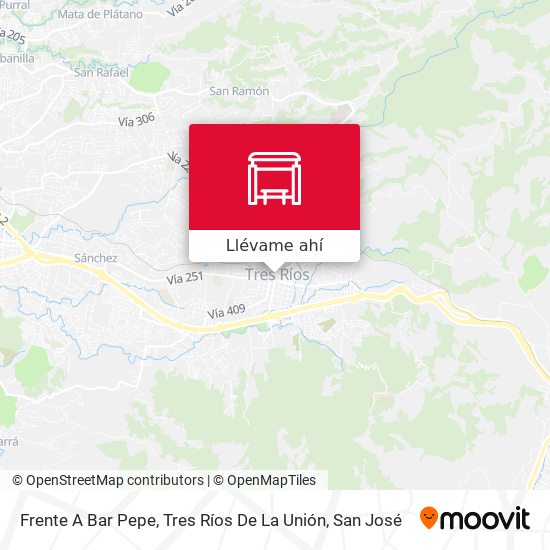 Mapa de Frente A Bar Pepe, Tres Ríos De La Unión