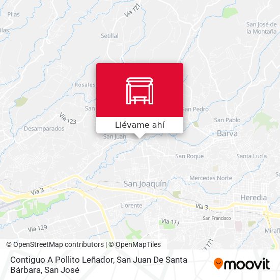 Mapa de Contiguo A Pollito Leñador, San Juan De Santa Bárbara