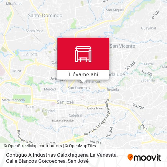 Mapa de Contiguo A Industrias Caloxtaqueria La Vanesita, Calle Blancos Goicoechea