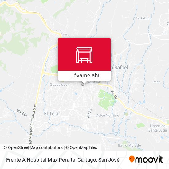 Mapa de Frente A Hospital Max Peralta, Cartago