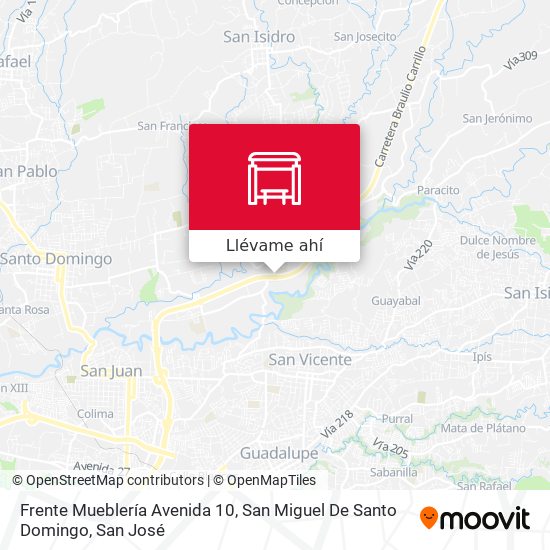 Mapa de Frente Mueblería Avenida 10, San Miguel De Santo Domingo