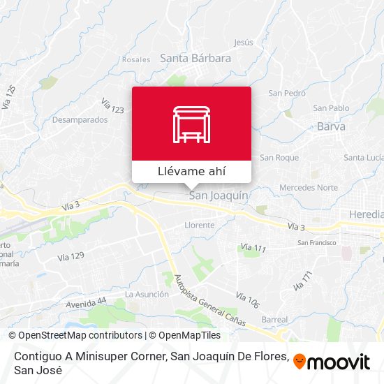 Mapa de Contiguo A Minisuper Corner, San Joaquín De Flores