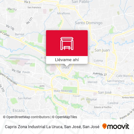 Mapa de Capris Zona Industrial La Uruca, San José