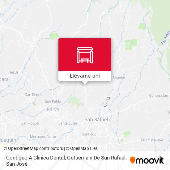 Mapa de Contiguo A Clínica Dental, Getsemaní De San Rafael