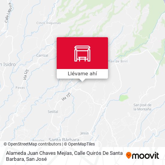 Mapa de Alameda Juan Chaves Mejías, Calle Quirós De Santa Barbara