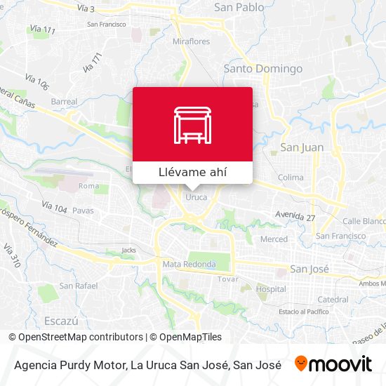 Mapa de Agencia Purdy Motor, La Uruca San José