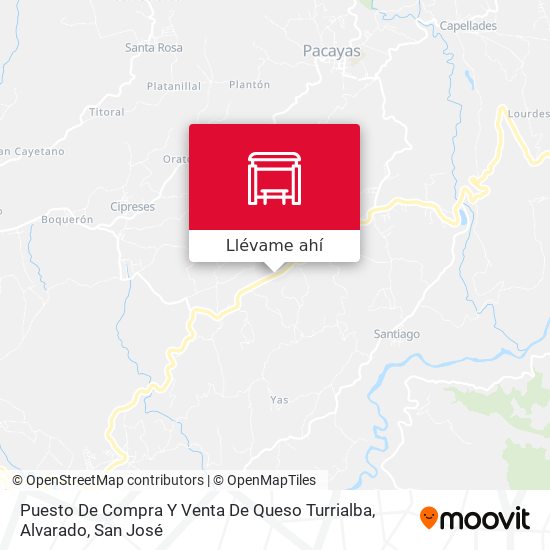 Mapa de Puesto De Compra Y Venta De Queso Turrialba, Alvarado