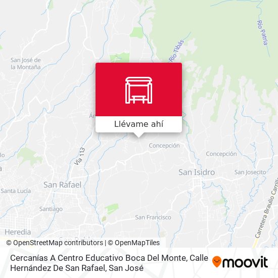 Mapa de Cercanías A Centro Educativo Boca Del Monte, Calle Hernández De San Rafael