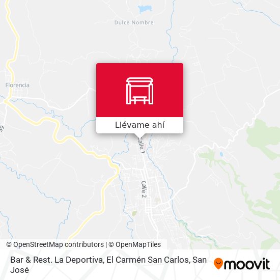 Mapa de Bar & Rest. La Deportiva, El Carmén San Carlos