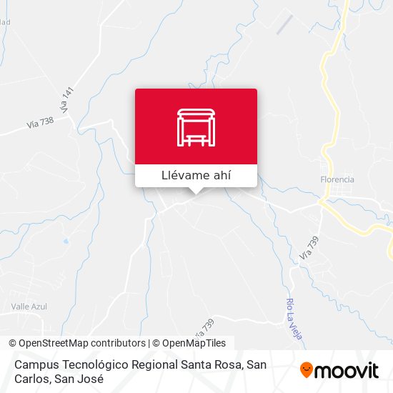 Mapa de Campus Tecnológico Regional Santa Rosa, San Carlos