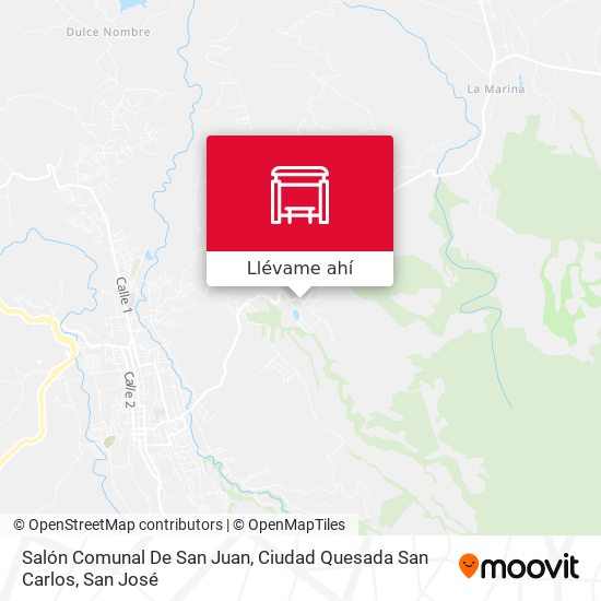 Mapa de Salón Comunal De San Juan, Ciudad Quesada San Carlos