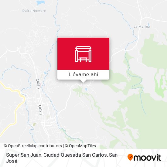 Mapa de Super San Juan, Ciudad Quesada San Carlos