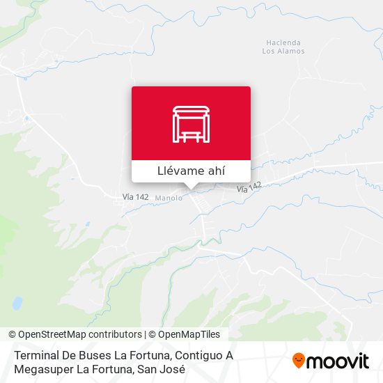 Mapa de Terminal De Buses La Fortuna, Contiguo A Megasuper La Fortuna
