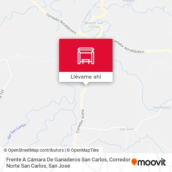 Mapa de Frente A Cámara De Ganaderos San Carlos, Corredor Norte San Carlos