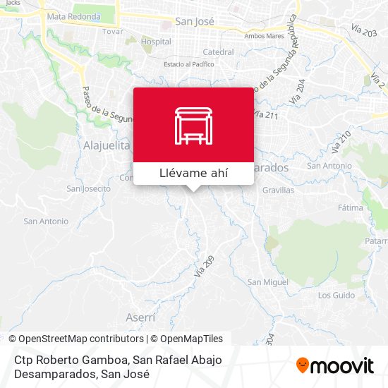 Mapa de Ctp Roberto Gamboa, San Rafael Abajo Desamparados