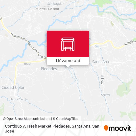 Mapa de Contiguo A Fresh Market Piedades, Santa Ana