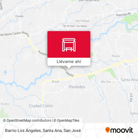 Mapa de Barrio Los Ángeles, Santa Ana