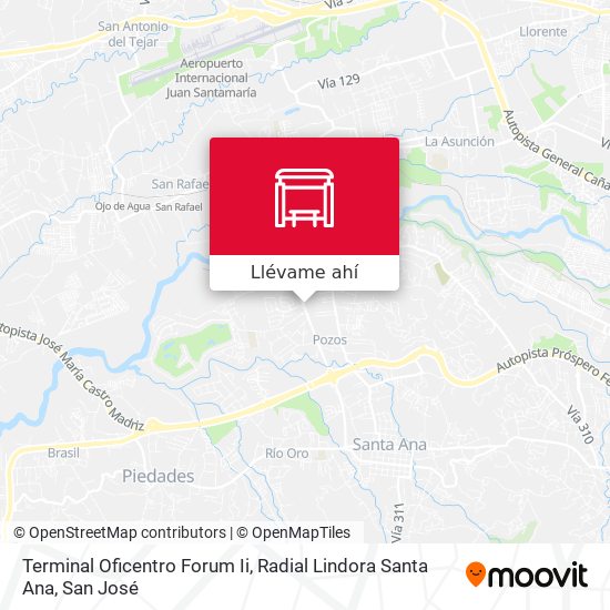 Mapa de Terminal Oficentro Forum Ii, Radial Lindora Santa Ana