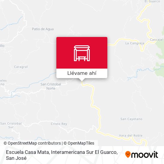 Mapa de Escuela Casa Mata, Interamericana Sur El Guarco