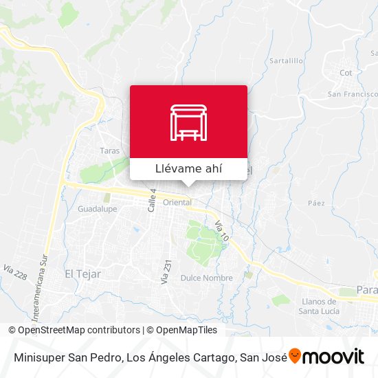 Mapa de Minisuper San Pedro, Los Ángeles Cartago