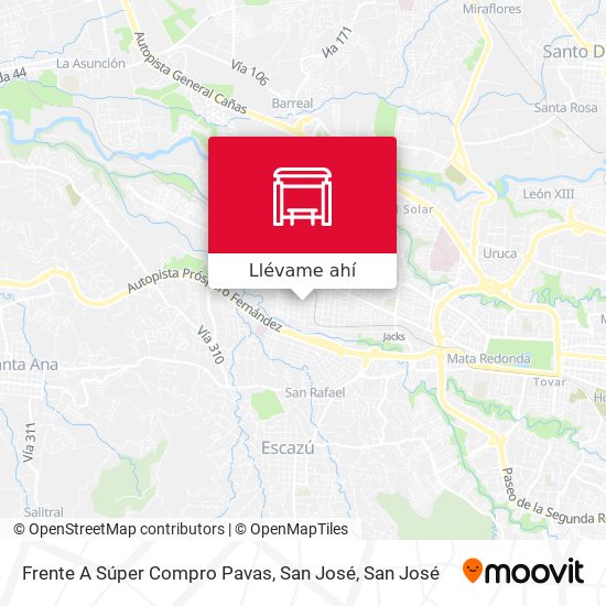 Mapa de Frente A Súper Compro Pavas, San José