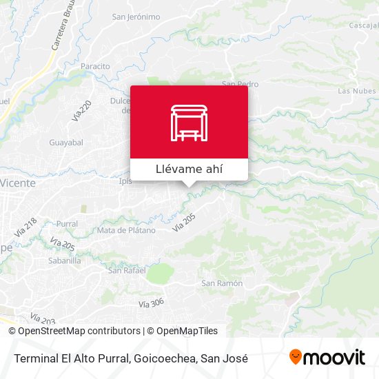 Mapa de Terminal El Alto Purral, Goicoechea