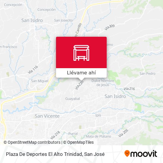 Mapa de Plaza De Deportes El Alto Trinidad