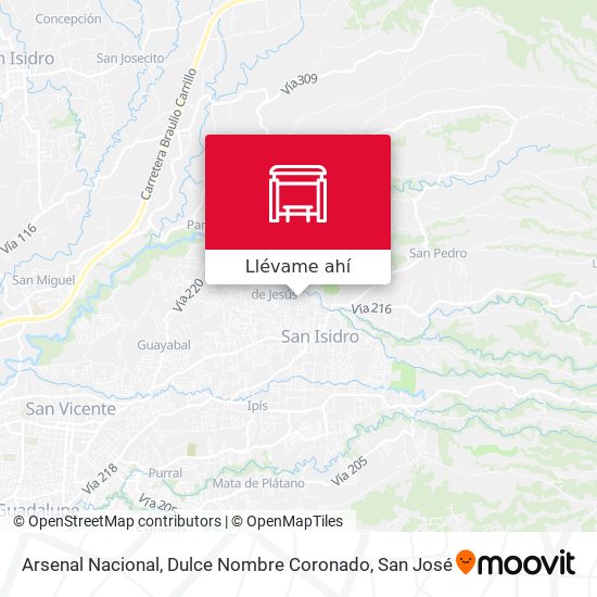 Mapa de Arsenal Nacional, Dulce Nombre Coronado