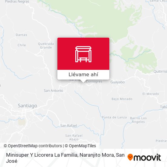 Mapa de Minisuper Y Licorera La Familia, Naranjito Mora
