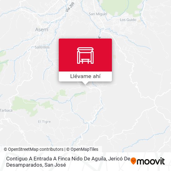 Cómo llegar a Contiguo A Entrada A Finca Nido De Aguila, Jericó De  Desamparados en Autobús?