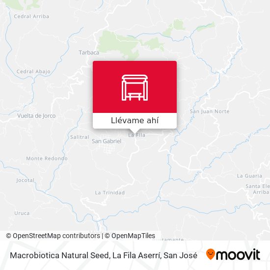 Mapa de Macrobiotica Natural Seed, La Fila Aserrí