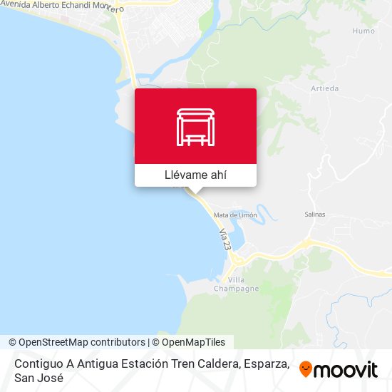 Mapa de Contiguo A Antigua Estación Tren Caldera, Esparza
