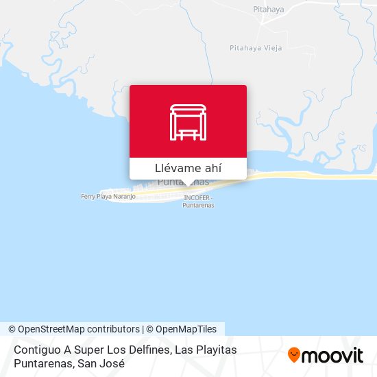 Mapa de Contiguo A Super Los Delfines, Las Playitas Puntarenas