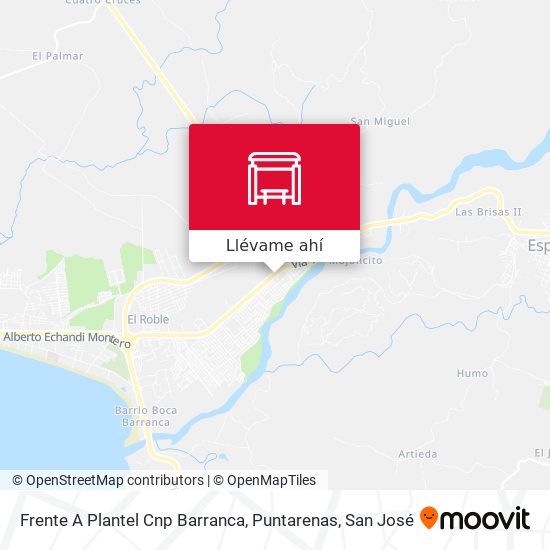 Mapa de Frente A Plantel Cnp Barranca, Puntarenas