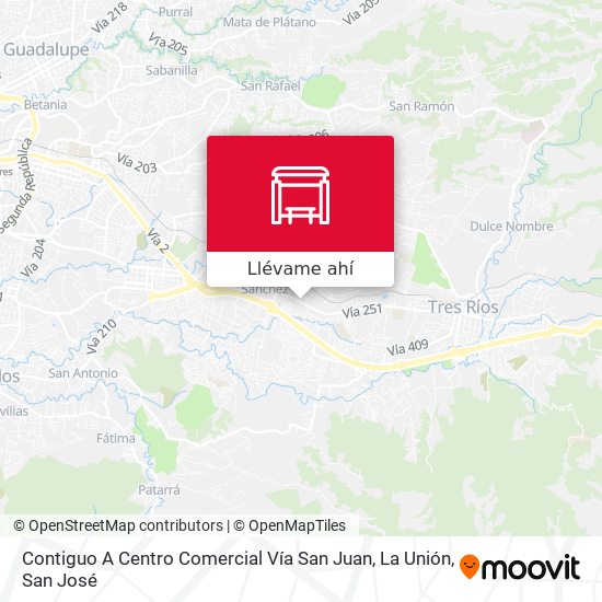 Mapa de Contiguo A Centro Comercial Vía San Juan, La Unión