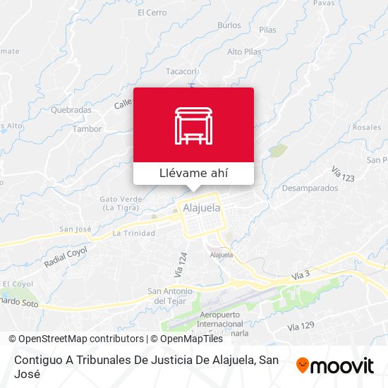 Mapa de Contiguo A Tribunales De Justicia De Alajuela