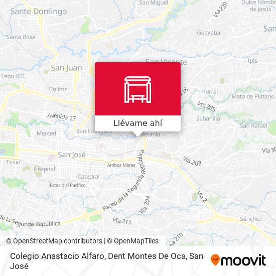 Mapa de Colegio Anastacio Alfaro, Dent Montes De Oca