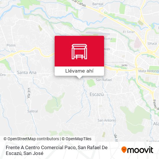 Mapa de Frente A Centro Comercial Paco, San Rafael De Escazú