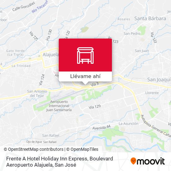 Mapa de Frente A Hotel Holiday Inn Express, Boulevard Aeropuerto Alajuela