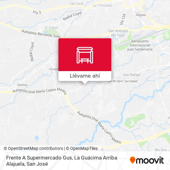 Mapa de Frente A Supermercado Gus, La Guácima Arriba Alajuela