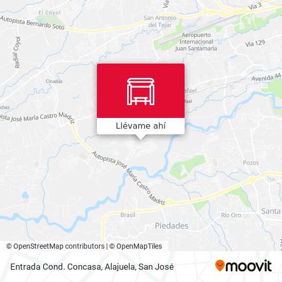 Mapa de Entrada Cond. Concasa, Alajuela