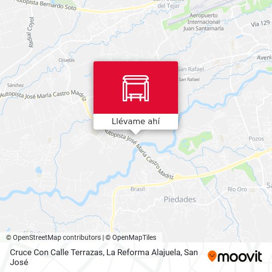 Mapa de Cruce Con Calle Terrazas, La Reforma Alajuela