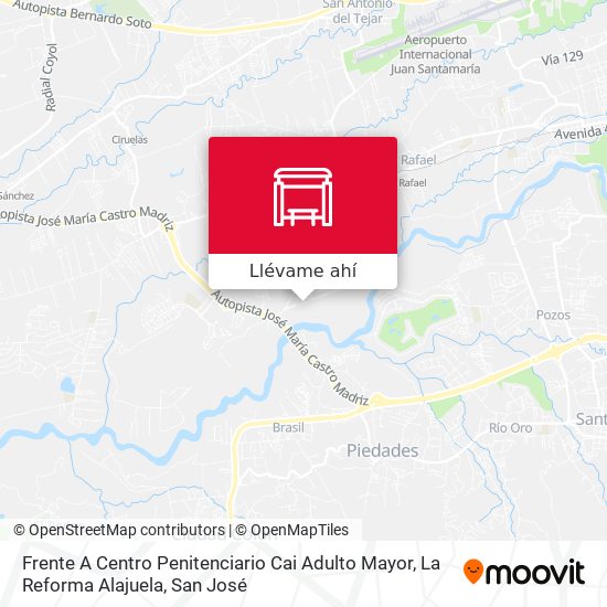 Mapa de Frente A Centro Penitenciario Cai Adulto Mayor, La Reforma Alajuela