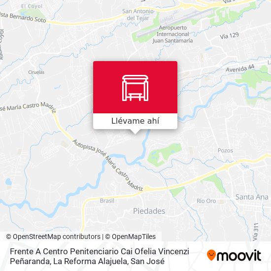 Mapa de Frente A Centro Penitenciario Cai Ofelia Vincenzi Peñaranda, La Reforma Alajuela