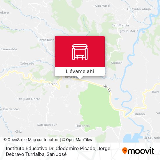 Mapa de Instituto Educativo Dr. Clodomiro Picado, Jorge Debravo Turrialba