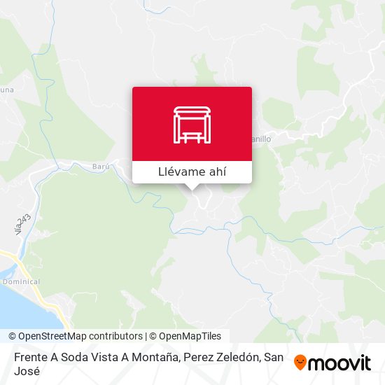 Mapa de Frente A Soda Vista A Montaña, Perez Zeledón