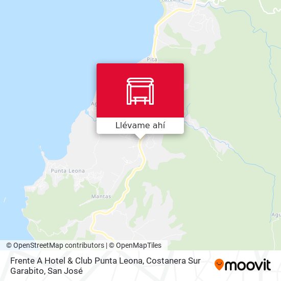 Mapa de Frente A Hotel & Club Punta Leona, Costanera Sur Garabito