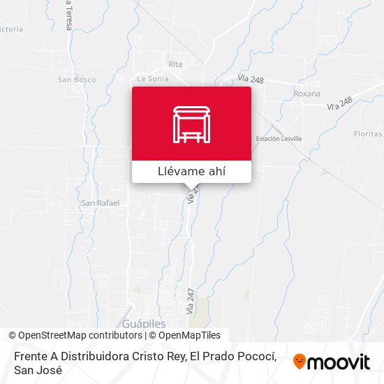 Mapa de Frente A Distribuidora Cristo Rey, El Prado Pococí