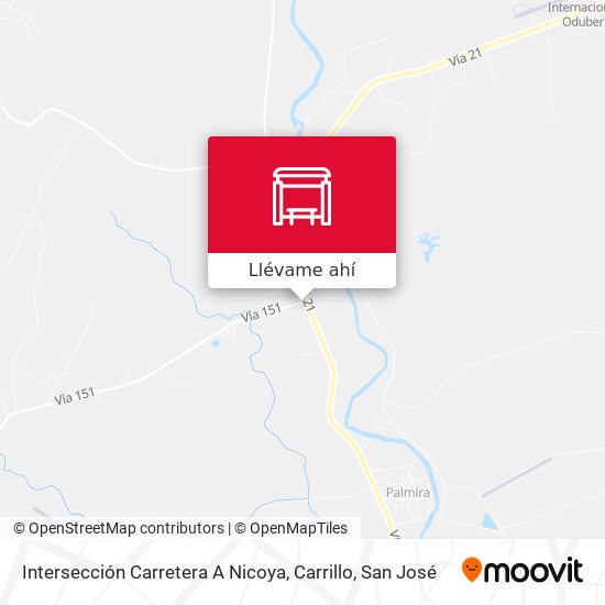 Mapa de Intersección Carretera A Nicoya, Carrillo